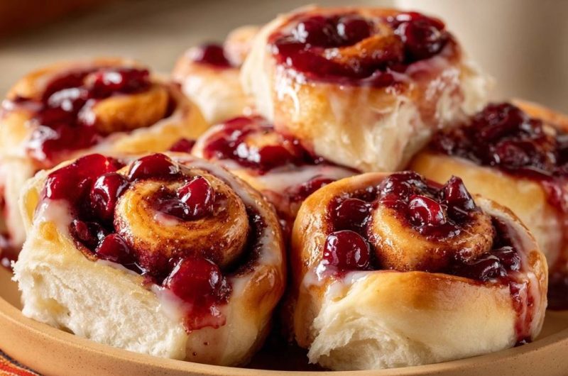 Cranberry-Zimtschnecken (Garantiert jedes Mal fluffig)