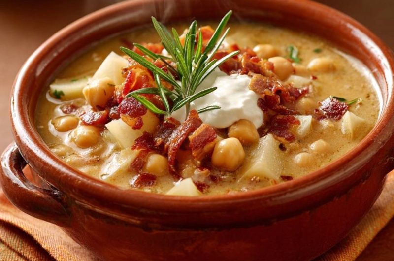 Cremiger Kichererbsen-Kartoffel-Eintopf