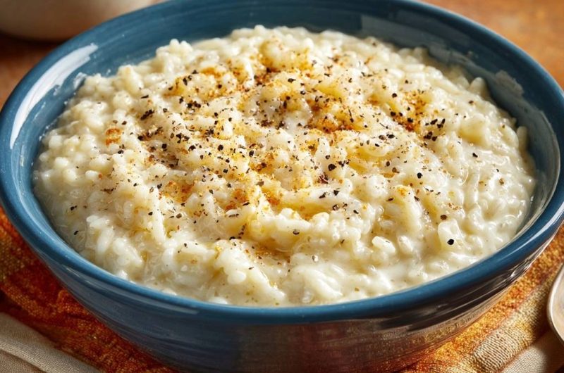 Cremiger Milchreis mit Pfeffer