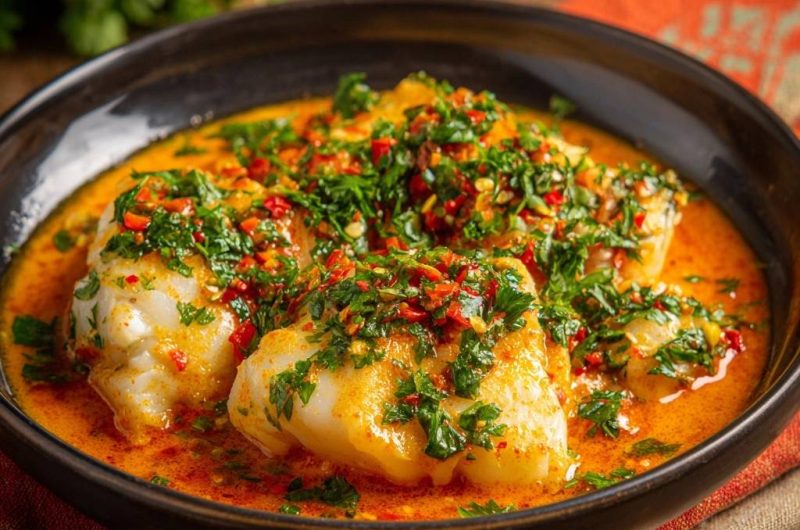 Cremiges Fisch-Curry mit Koriander