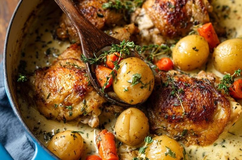 Cremiges Kräuter-Hähnchen aus dem Topf