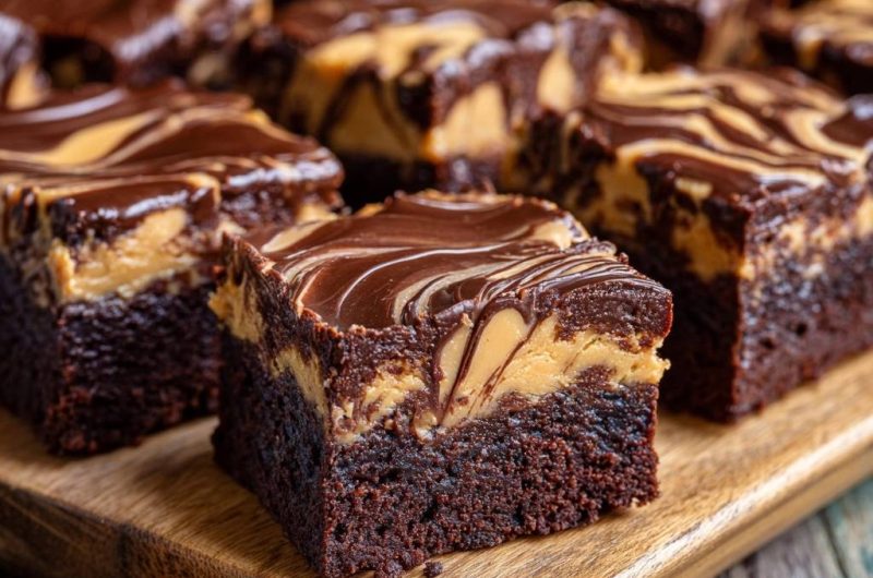 Erdnussbutter Schoko Brownies