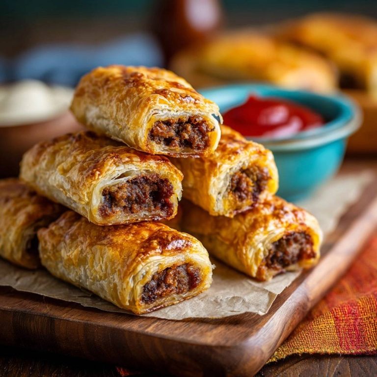 Goldbraune Rindfleisch-Blätterteigrollen: Anti-Matsche-Trick