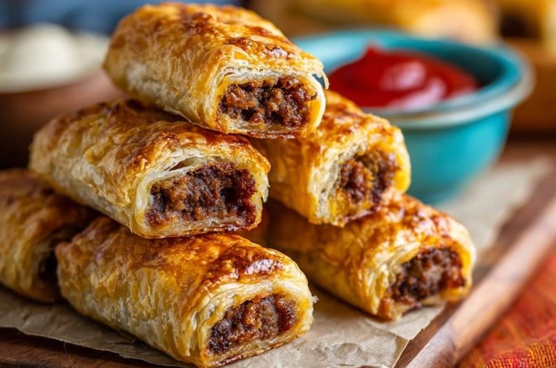 Goldbraune Rindfleisch-Blätterteigrollen (Der Anti-Matsche-Boden-Trick)