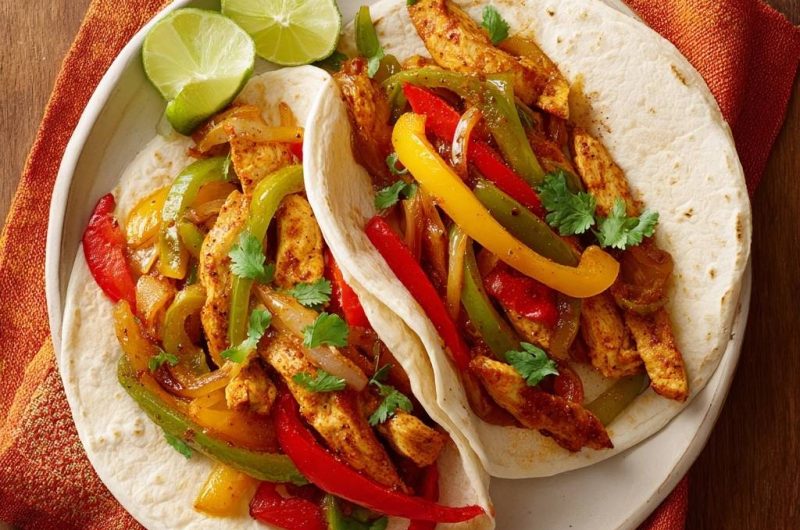 Hähnchen-Fajita-Tacos