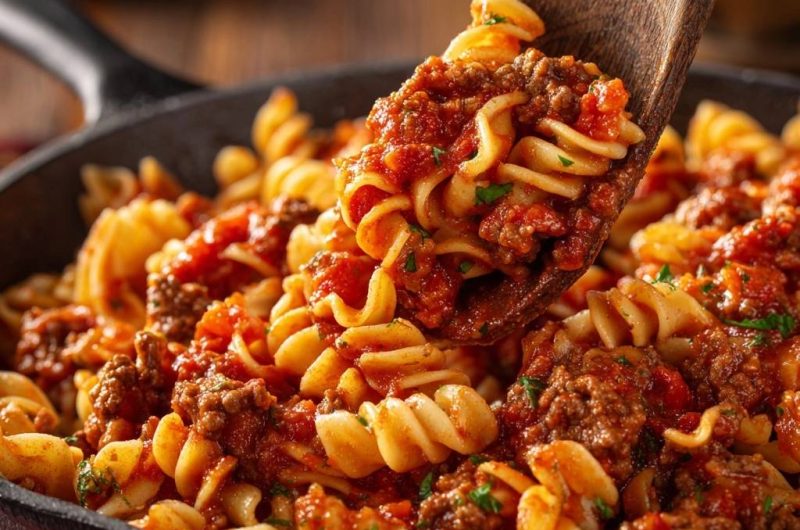 Herzhafte Fusilli Bolognese