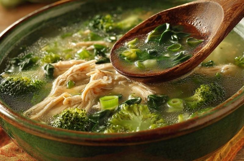 Herzhafte Hähnchen-Brokkoli-Suppe