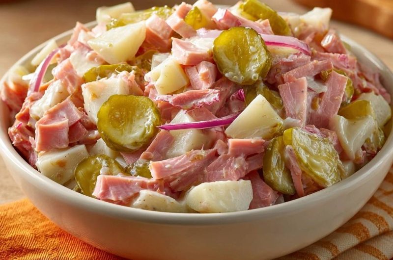 Herzhafter Kartoffel-Schinken-Salat