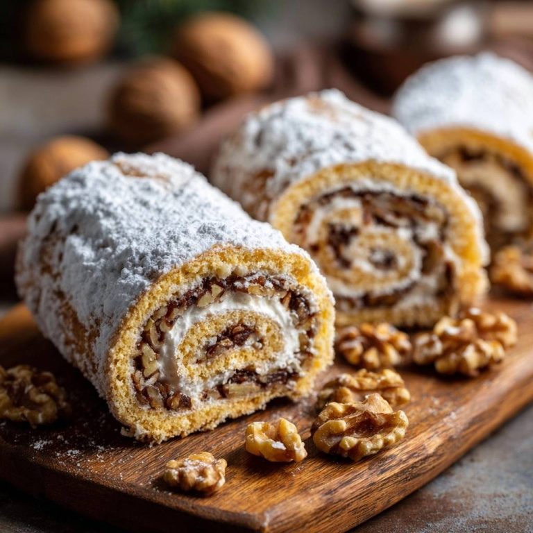 Klassische Walnuss-Biskuitrolle: Rezept ohne Reißen
