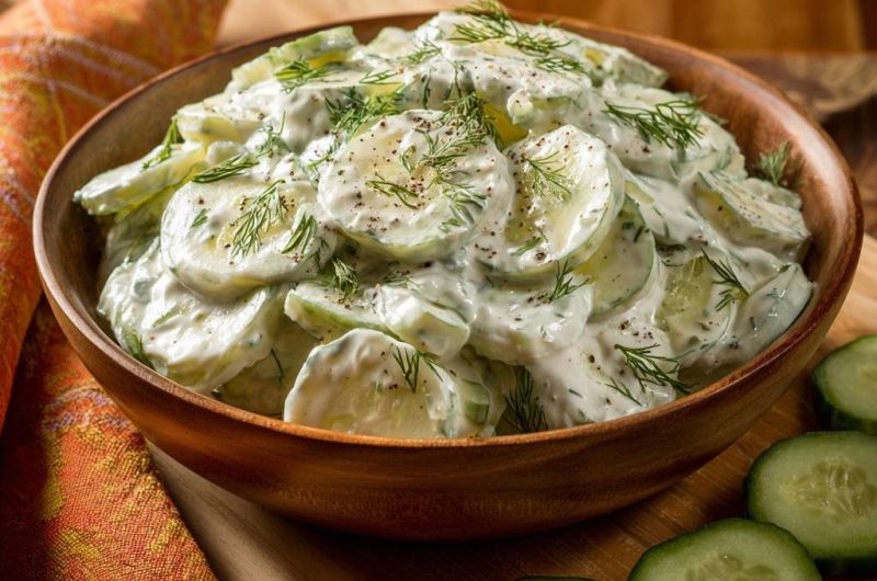 Knackiger Dillgurken-Salat (Keine wässrige Soße mehr!)