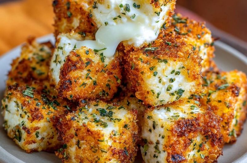 Knusprige Kräuter-Halloumi-Bites (Nie wieder zerfließender Käse!)