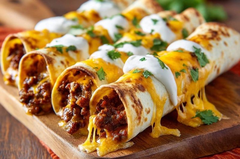 Knusprige Rindfleisch-Taquitos