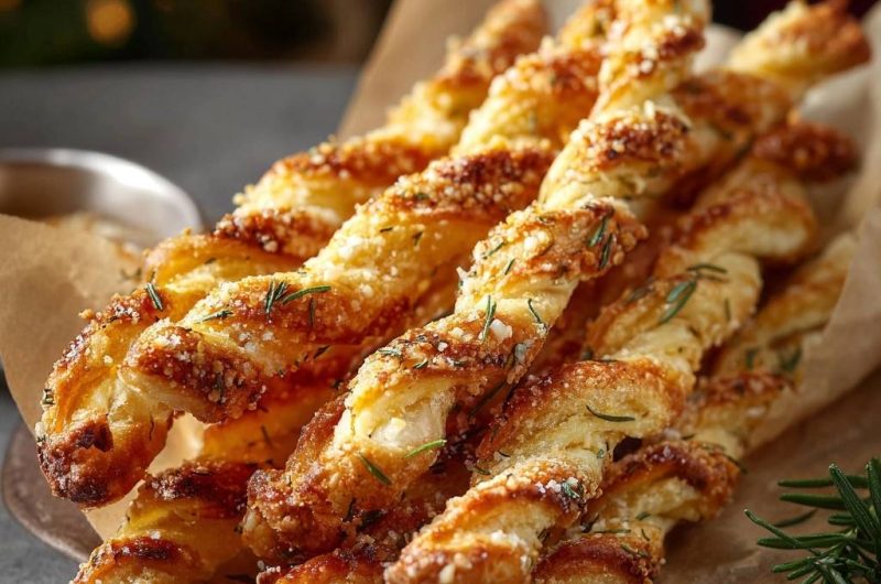 Knusprige Rosmarin-Parmesan-Twists (Nie wieder weiche Mitte!)