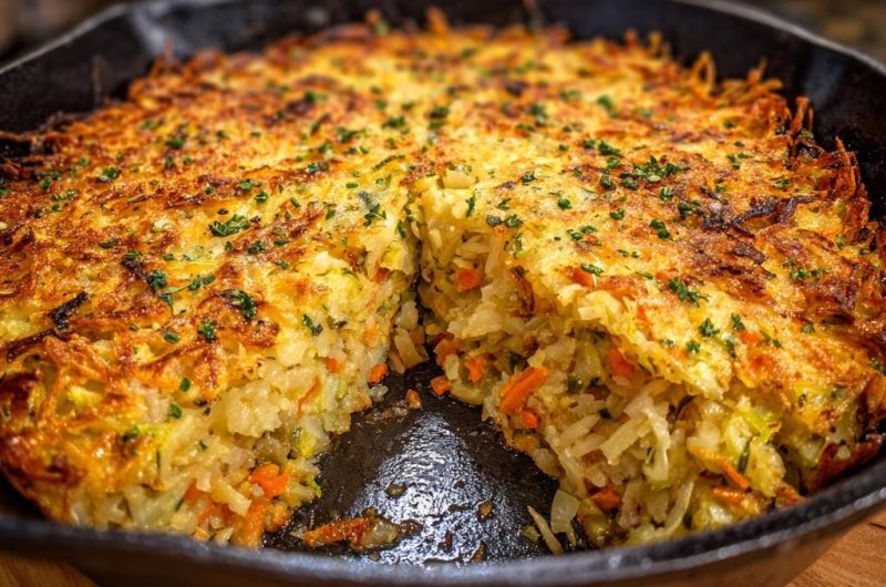 Knuspriger Blumenkohl-Reis-Auflauf