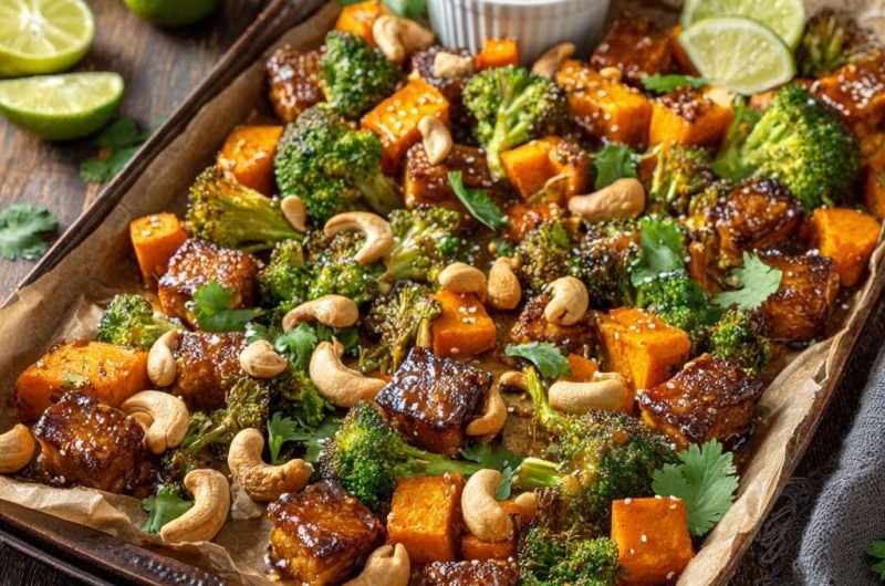 Knuspriges Tofu-Brokkoli-Blech