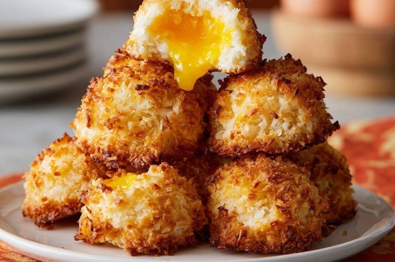 Kokos-Makronen mit flüssigem Eigelb (Flüssiges Eigelb garantiert!)