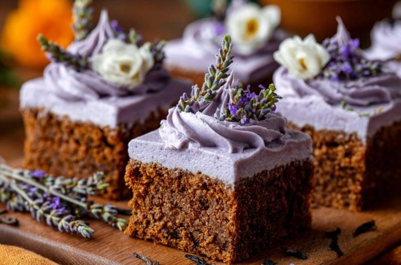 Lavendel-Gewürzkuchen mit cremiger Violett-Creme (Nie wieder bitterer Lavendel!)