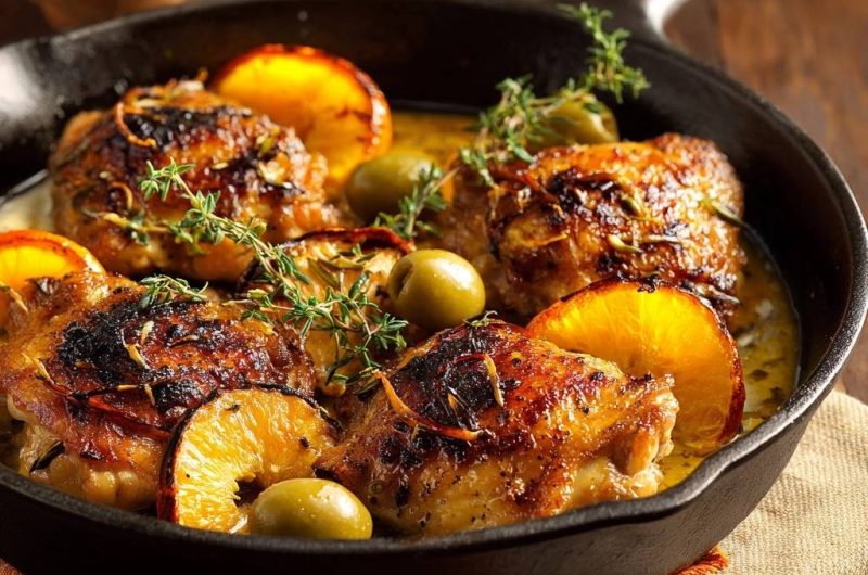 Mediterrane Zitrus-Hähnchenpfanne