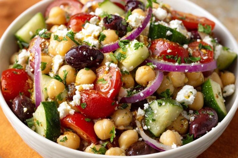 Mediterraner Kichererbsensalat