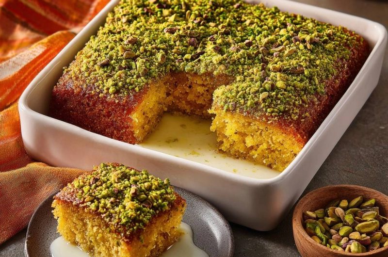 Pistazien-Sirupkuchen