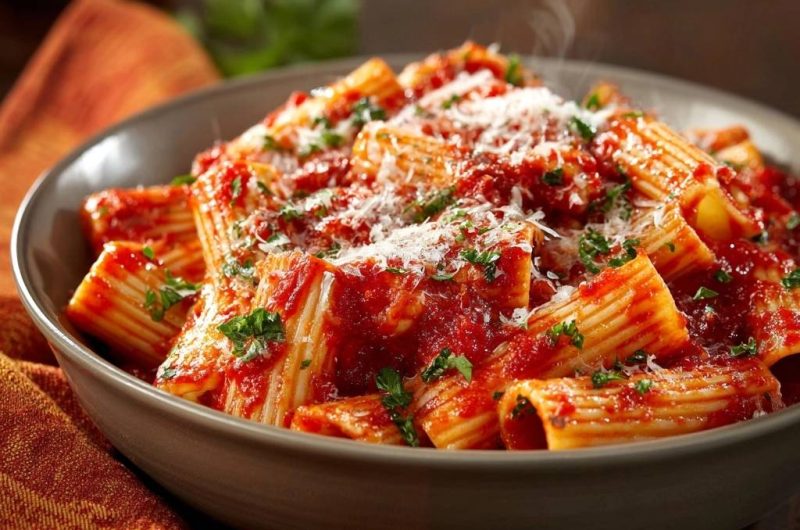 Rigatoni mit sämiger Tomatensauce (Keine wässrige Soße mehr)