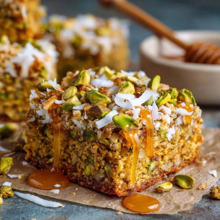 Saftige Pistazien-Kokos-Schnitten: Rezept ohne Trockenheit