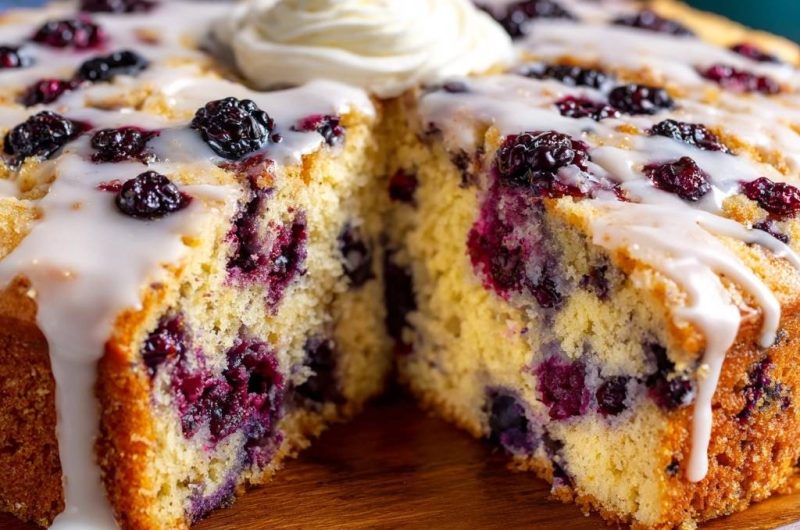 Saftiger Heidelbeerkuchen (Nie wieder gesunkene Heidelbeeren!)