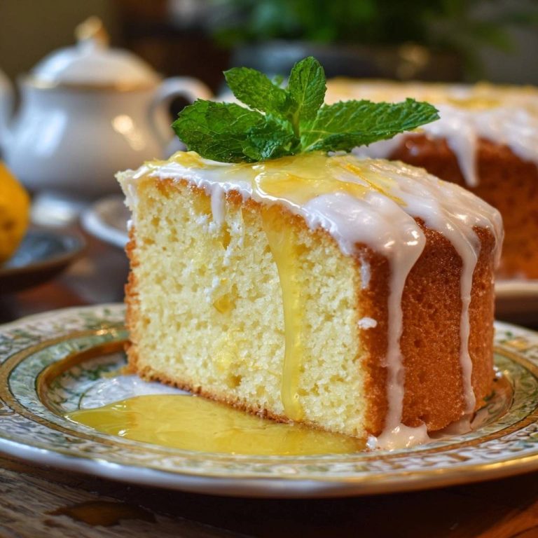 Saftiger Zitronen-Gugelhupf mit Lemon Curd & Sirup-Guss