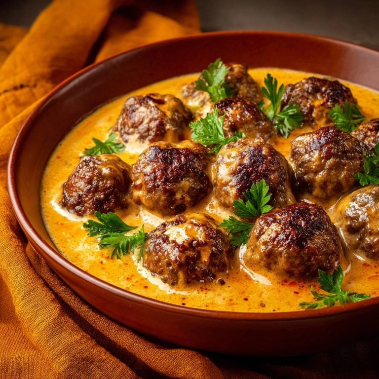 Schwedische Fleischbällchen in Sahnetomaten-Sauce