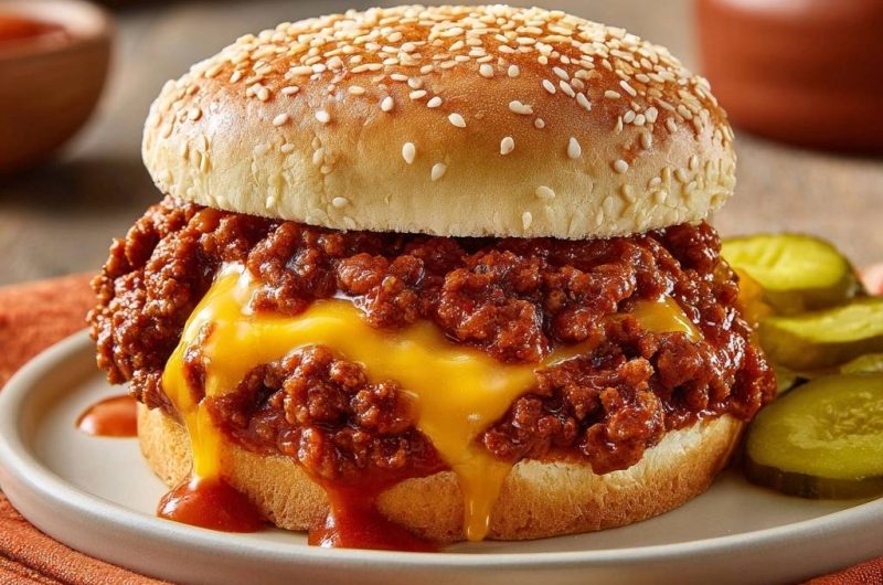 Sloppy Joe Burger mit Cheddar (Keine wässrige Soße mehr!)