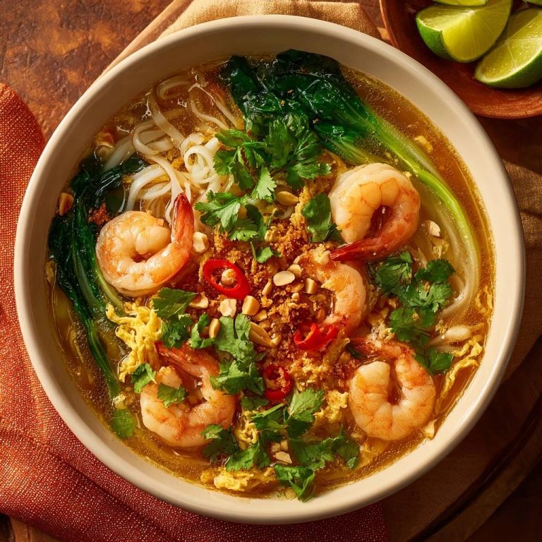 Würzige Garnelen-Nudelsuppe: Rezept für zarte Meeresfrüchte