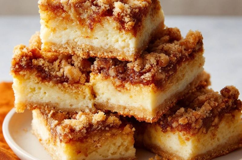 Apfel-Streusel-Käsebars