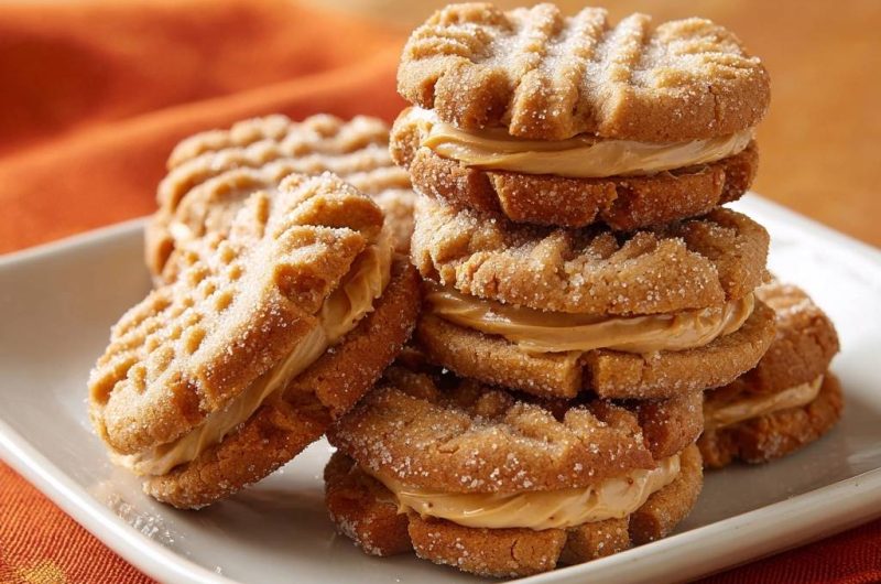 Erdnussbutter-Keks-Sandwiches