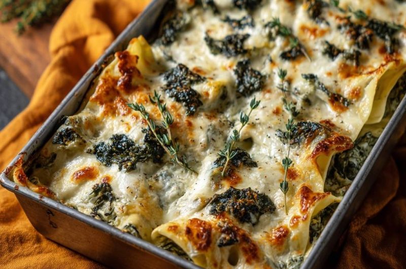 Cremige Spinat-Ricotta-Lasagne