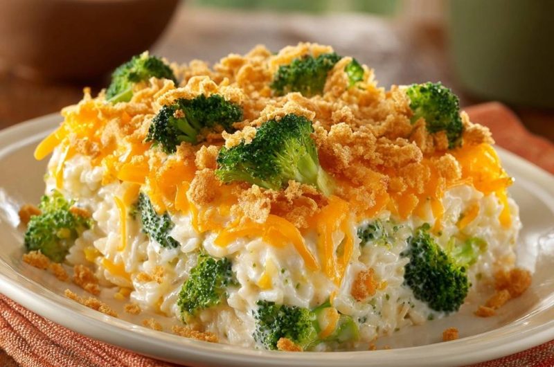 Cremiger Brokkoli-Reis-Auflauf