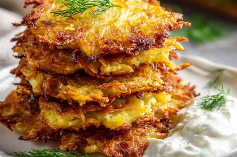 Goldbraune Kartoffelpuffer