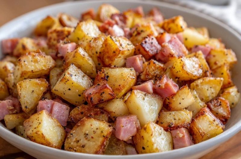 Herzhafte Bratkartoffel-Pfanne mit Schinken