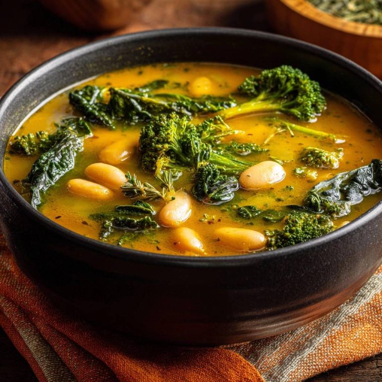 Herzhafter Brokkoli-Bohnen-Eintopf: Goldgelb & aromatisch