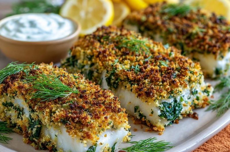 Knuspriger Kabeljau mit Kräuterkruste