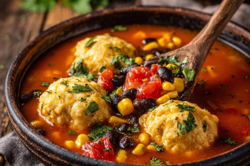 Mexikanischer Maistopf mit fluffigen Dumplings