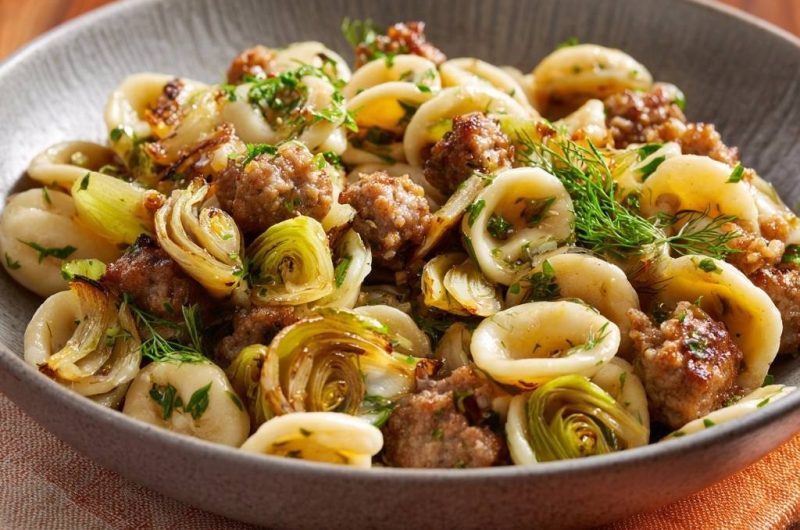 Orecchiette mit Salsiccia und geröstetem Fenchel