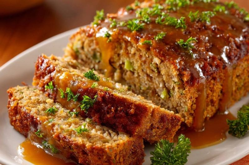 Saftiger Hackbraten mit Glanz-Glasur