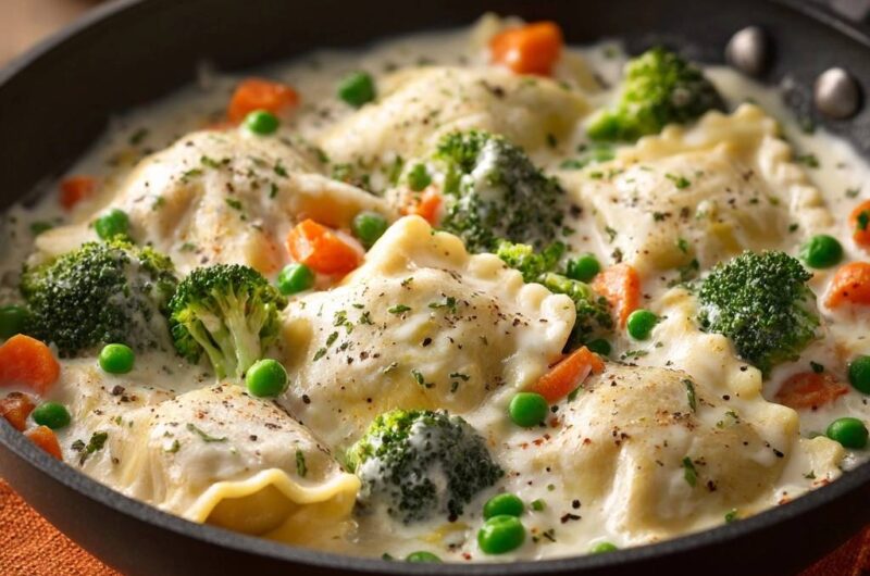 Ravioli-Gemüse-Pfanne