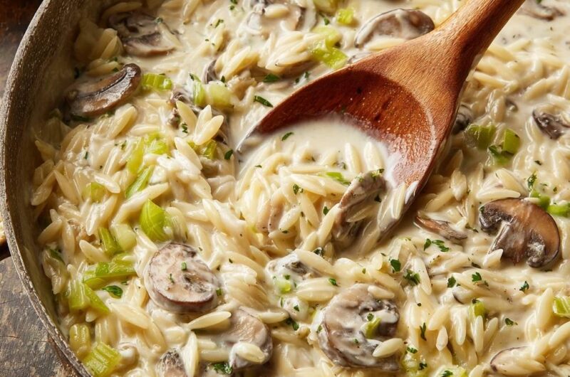Pilz-Orzo-Pfanne