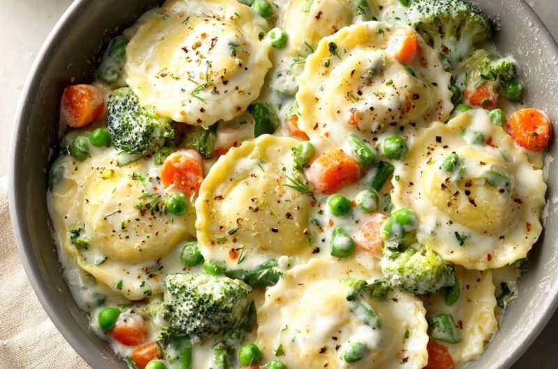 Ravioli-Gemüse-Pfanne