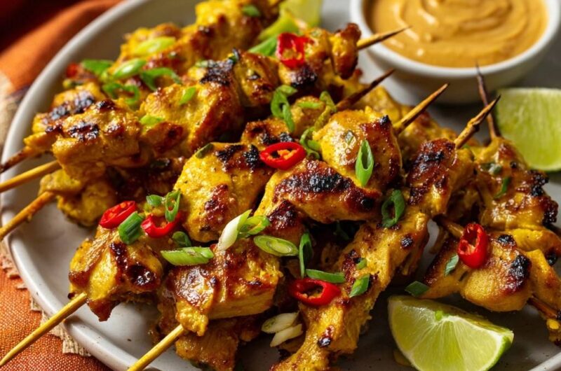 Hähnchen Satay Spieße
