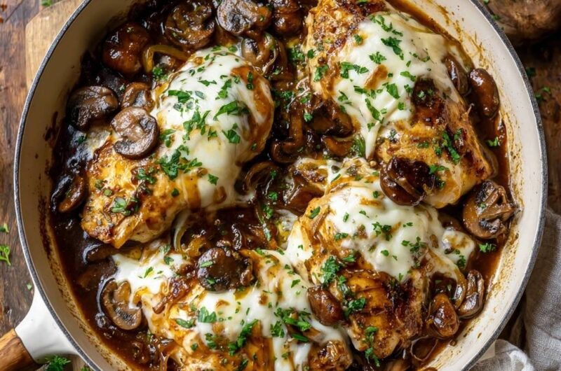 Pilz-Rahm-Hähnchen