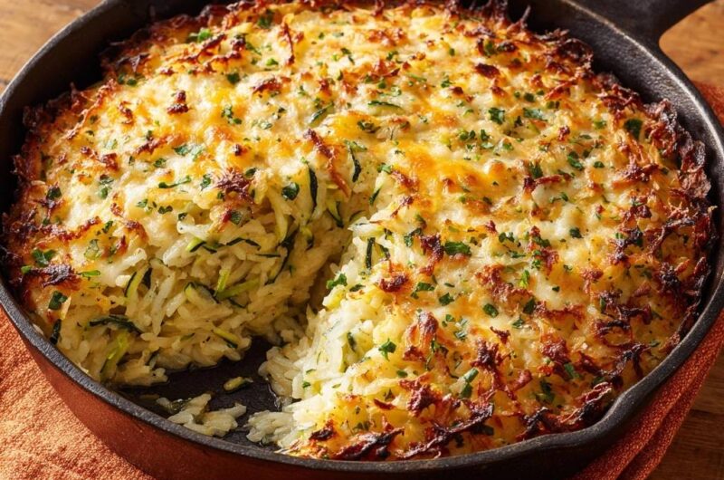Zucchini-Reis-Auflauf
