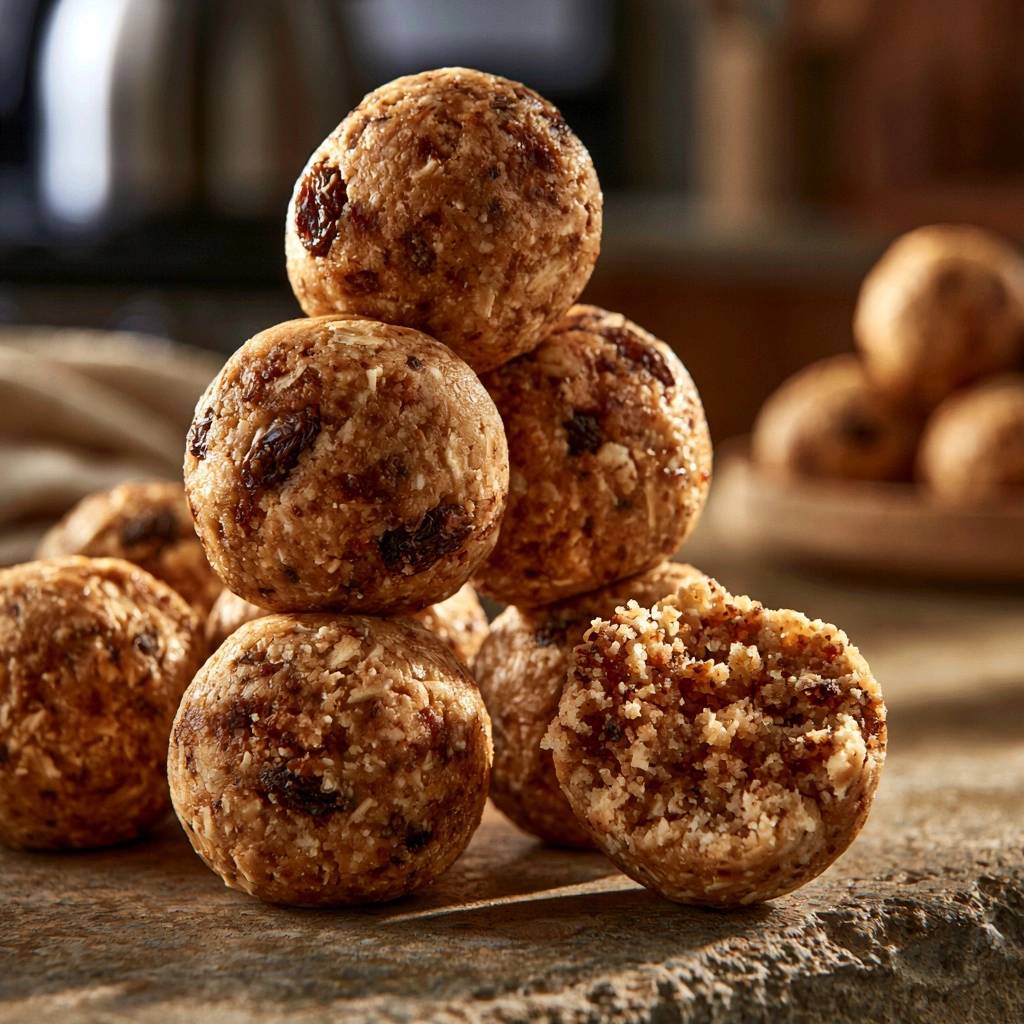 Saftige Hafer-Rosinen-Energy-Balls