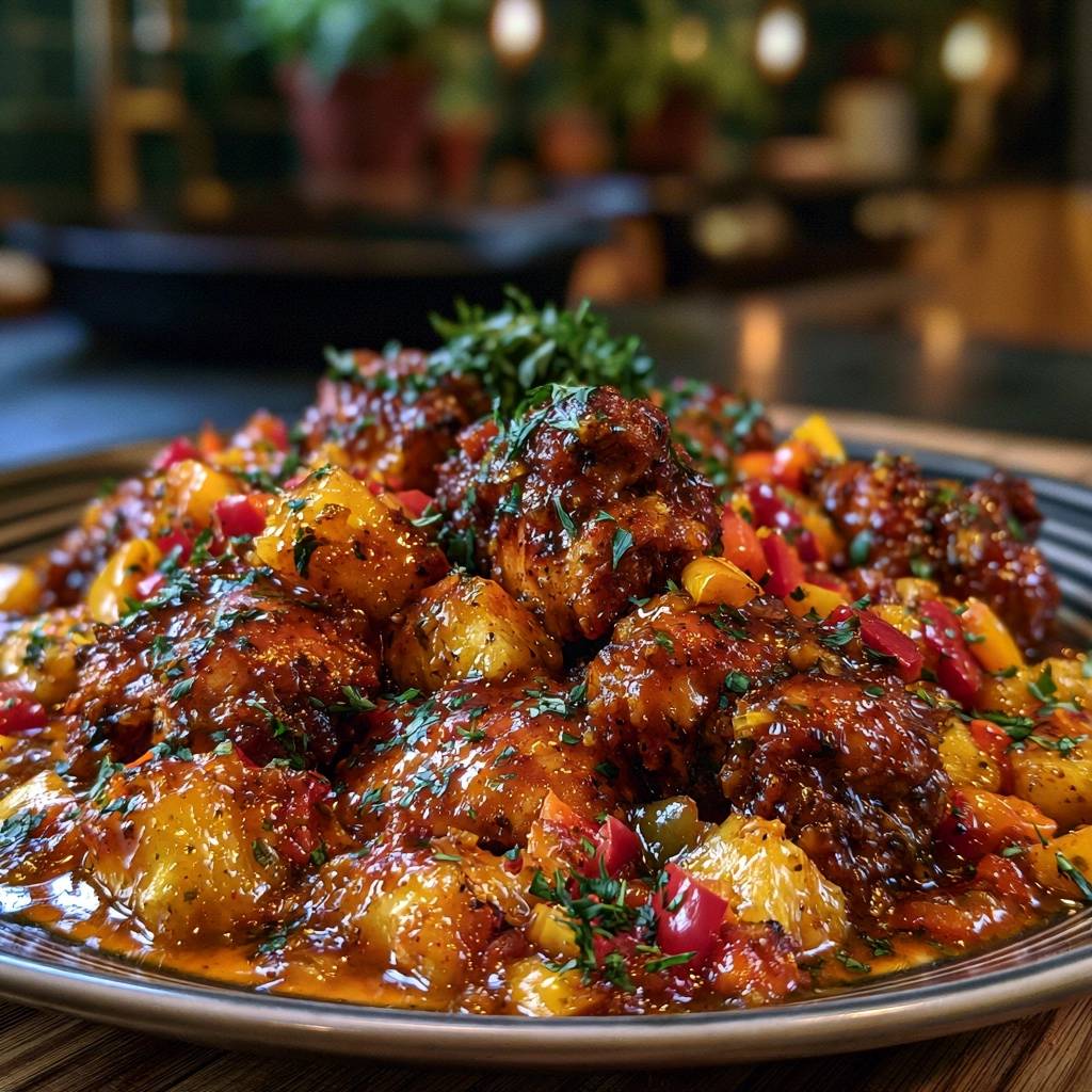 Herzhaftes Paprika-Hähnchen mit Goldkartoffeln